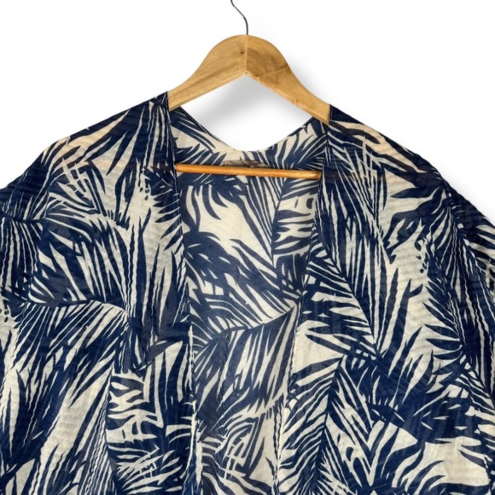 Kaleidoscope Tropical Leaf Cardigan Womens One Size Lightweight Resort Viscose - Picture 5 of 9
